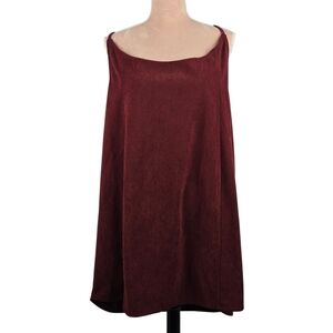 Arula Corduroy Slip Dress Burgundy Size 2X